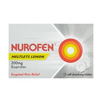 Nurofen Meltlets Lemon 200mg - 12 self-dissolving tablets