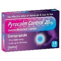 Pyrocalm Control 20mg Gastro-Resistant Tablets 14 Tablets (Dexcel Pharma)