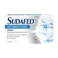 Sudafed Decongestant Tablets (12 Tablets)